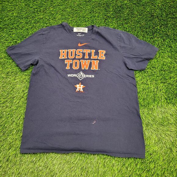 NIKE Houston Astros Shirt M/L 21x25 Hustle-Town World-Series - Picture 1 of 13